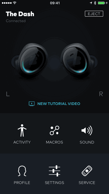 The Dash app settings